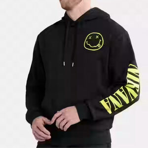 Nirvana Hoodie | Smiley Face Graphic | XS/S | EUC